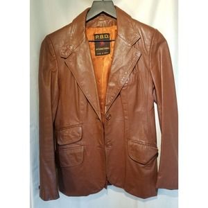 Vintage 1970s Leather Jacket P.B.D. International